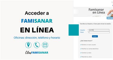 famisanar cafam en línea citas|Famisanar en Línea 【 Acceso a Servicios 】2024